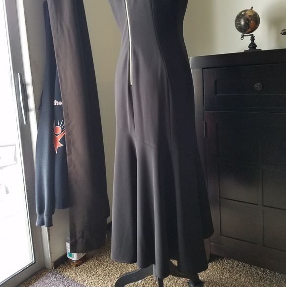 Calvin Klein black fluted flutter formal dress - Picture 5 of 8